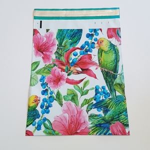 10 pcs Parrots Flowers Poly Mailers 10"x13" inches
